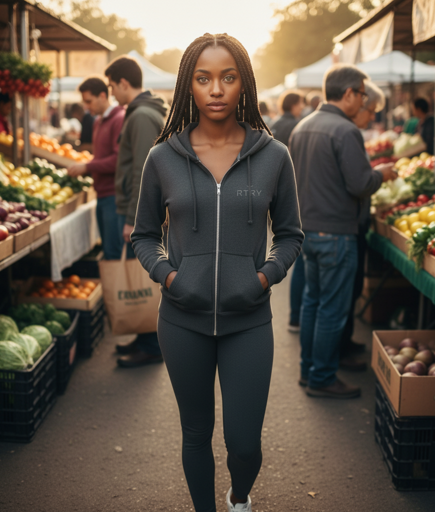 RTRY Women’s Cropped Fleece Full-Zip Hoodie